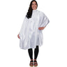 Satin Styling Cape - White - One Size Fits Most - Machine Washable - Snap Neck Closure - 44"x 55" by Salonchic