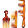 Scalpmaster 3 Piece Tortoise Comb Set