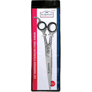Scalpmaster - 8-1/2" Ice-Tempered Barber Shear - BuiltI-In Finger-Rest and Two Finger Inserts