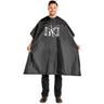 Scalpmaster Nylon Barber Cape with Imprint 46-1/2"X46-1/2", Velcro Black
