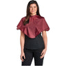 Scalpmaster Nylon Comb-Out Cape 28" X 28", Velcro Burgundy