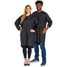 Scalpmaster Nylon Crinkle Uniform Top, Elastic Black