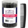 Scalpmaster - Pocket Combs in a Container - 5" - Black Hard Plastic Combs / 36 Pack