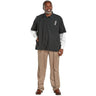 Scalpmaster Poly/Cotton Barber Jacket Extra Large, Zipper Black