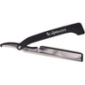 Scalpmaster - Straight Razor with Rubber Grip Handle - Includes a Plastic Carrying Case