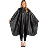 Scalpmaster Techno Vinyl Shampoo Cape 59-1/2" X 53-1/2", Velcro Black