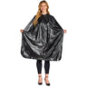 Scalpmaster Vinyl Shampoo Cape / 54" X 36", Tie String Black