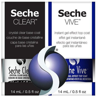 Seche Vive Instant Gel Effect Top Coat & Seche Clear Base Coat Duo Pack