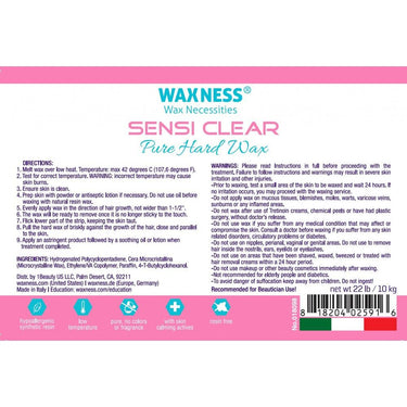 Sensi Clear Rosin Free Hard Wax - Made in Italy / 26.4 Lbs. - 12 Kg. by Waxness