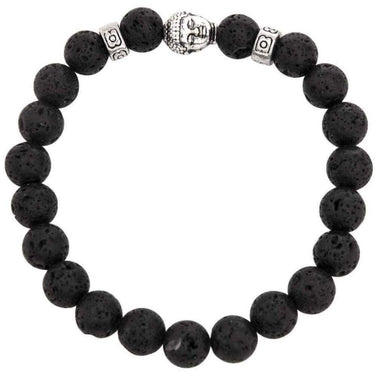 Serina & Company - Partial Silver & Black Lava Bracelet | Aromatherapy Jewelry for Retail!