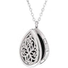 Serina & Company - Stainless Steel Floral Tear Drop Pendant | Aromatherapy Jewelry for Retail!