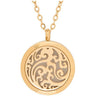 Serina & Company - Stainless Steel Golden Waves Pendant | Aromatherapy Jewelry for Retail!