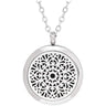 Serina & Company - Stainless Steel Love Floral Pendant | Aromatherapy Jewelry for Retail!