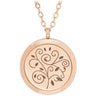 Serina & Company - Stainless Steel Rose Gold Swirls Pendant | Aromatherapy Jewelry for Retail!