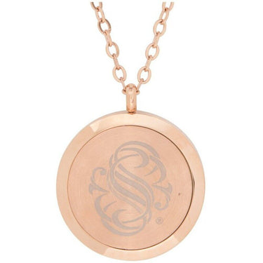 Serina & Company - Stainless Steel Rose Gold Swirls Pendant | Aromatherapy Jewelry for Retail!