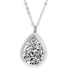 Serina & Company - Stainless Steel Swirl Tear Drop Pendant | Aromatherapy Jewelry for Retail!