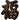 Set of 4 Tao Good Wishes Symbols - Antique Black Wood / Each Piece 7" x 6" by East-West Furnishings