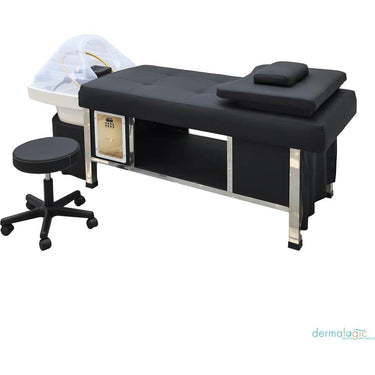Shanti Head Spa Treatment Bed with Steam Therapy / Black by Hans Equipment