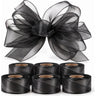 Sheer Organza Ribbon - Black - 1-1/2"W x 100 yds  / Case of 6 Rolls
