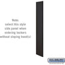 Side Panel - for 5 Feet High - 18 Inch Deep Designer Wood Locker - without Sloping Hood by Salsbury – Black by Salsbury