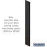 Side Panel - for 6 Feet High - 18 Inch Deep Designer Wood Locker - with Sloping Hood by Salsbury – Black by Salsbury