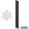 Side Panel - for Open Access Designer Locker and Designer Gear Locker - 18-inch Deep - with Sloping Hood by Salsbury – Black by Salsbury