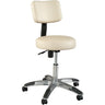 Silhouet-Tone Deluxe Round Air-Lift Stool With Backrest / 18" to 23" Height