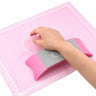 Silicone Manicure Mat Cushion Set - Washable Mat &amp; Pillow - Pink