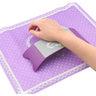 Silicone Manicure Mat Cushion Set - Washable Mat &amp; Pillow - Purple