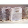 Silver Bow Design Bag / 8" x 4" x 10"