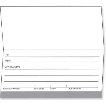 Silver Ornate Design Gift Certificate / 25 Pack