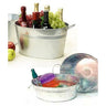 Silver Oval with Side Handles & Hard Liner - 9" x 7" x 5"