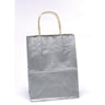 Silver Solid Gift Bag 7.75" x 3.75" x 9.75"