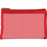 Simply Mesh - Small Pouch with Zipper Closure - Red / 6.5" x 4" / Pack of 48 - Individually Wrapped