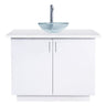 Single Sink with Cabinet / White Quartz Countertop by Whale Spa
