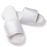 Slippers - Open Toe with Velcro Closure - Microfiber / Men's / White by Boca Terry