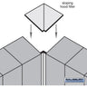 Sloping Hood Filler - Corner - for 18 Inch Deep Premier Wood Locker by Salsbury – Arctic White by Salsbury