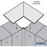 Sloping Hood Filler - Corner - for Heavy Duty Plastic Locker by Salsbury – Blue by Salsbury