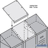 Sloping Hood Filler - In-Line - 15 Inch Wide - for 15 Inch Deep Metal Locker by Salsbury – Blue by Salsbury