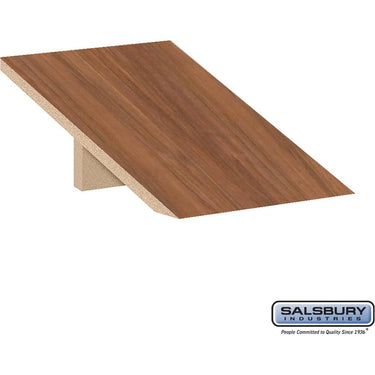 Sloping Hood - for 15-inch Wide - 18 Inch Deep Premier Wood Locker - 1 Wide by Salsbury – Red Oak by Salsbury