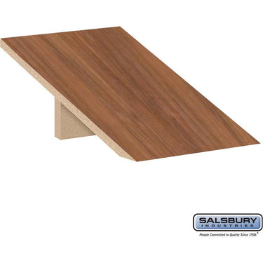 Sloping Hood - for 15-inch Wide - 21 Inch Deep Premier Wood Locker - 1 Wide by Salsbury – Red Oak by Salsbury