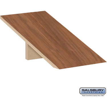 Sloping Hood - for 15-inch Wide - 24 Inch Deep Premier Wood Locker - 1 Wide by Salsbury – Red Oak by Salsbury