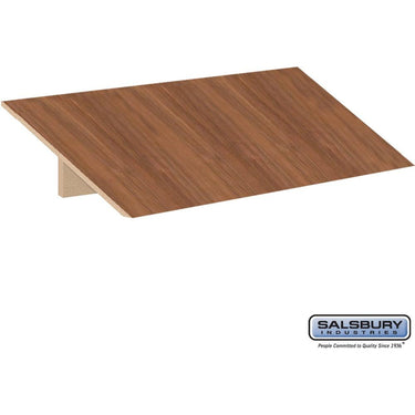 Sloping Hood - for 15-inch Wide - 24 Inch Deep Premier Wood Locker - 3 Wide by Salsbury – Red Oak by Salsbury