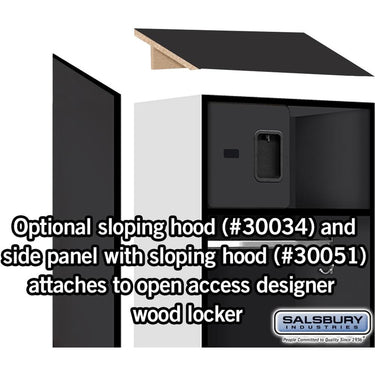 Sloping Hood - for Open Access Designer Locker and Designer Gear Locker - 18-inch Deep by Salsbury – Black by Salsbury (view 2)
