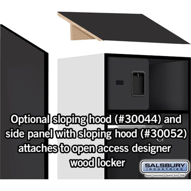 Sloping Hood - for Open Access Designer Locker and Designer Gear Locker - 24-inch Deep by Salsbury – Black by Salsbury (view 2)