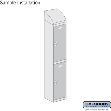 Sloping Hood for Plastic Locker - 1 Wide - Dark Gray by Salsbury – Default Title by Salsbury (view 2)
