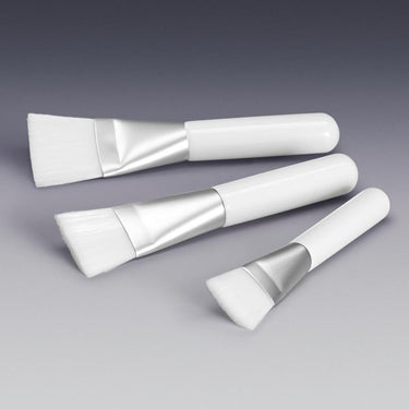 Small Flat Multi-Purpose Brush - White - 4.5" Long with 0.83" Wide Brush Head / Case of 50 Individually Wrapped Brushes