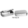 Small Pill / Mint Tins - White Flat Hinged / 2-5/16" x 3-11/16" x 13/16" / 384 Pack
