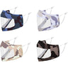 Smile Masks! Transparent Front Cotton Face Mask with Nose Wire + Adjustable Earloops - Washable and Reusable / CAMO - Pack of 4