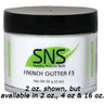 SNS French White Glitter F3 Dipping Powder - Pre-Bonded / 2 oz.